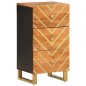 vidaXL Beistellschrank Braun und Schwarz 40x33,5x75 Massivholz Mango vidaXL Beistellschrank Braun und Schwarz 40x33,5x75 Massivholz Mango