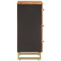 vidaXL Beistellschrank Braun und Schwarz 40x33,5x75 Massivholz Mango vidaXL Beistellschrank Braun und Schwarz 40x33,5x75 Massivholz Mango