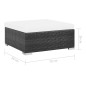 8-tlg. Garten-Lounge-Set mit Auflagen Poly Rattan Schwarz 8-tlg. Garten-Lounge-Set mit Auflagen Poly Rattan Schwarz