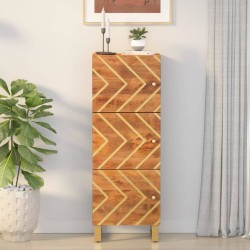 vidaXL Highboard Braun und Schwarz 40x33,5x110 cm Massivholz Mango
