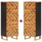 vidaXL Highboard Braun und Schwarz 40x33,5x110 cm Massivholz Mango vidaXL Highboard Braun und Schwarz 40x33,5x110 cm Massivholz Mango
