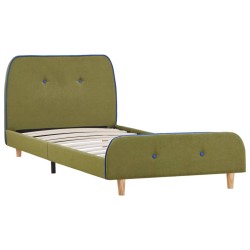 vidaXL Bettgestell Grün Stoff 90x200 cm