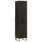 vidaXL Badschrank Braun und Schwarz 38x33,5x160 cm Massivholz Mango vidaXL Badschrank Braun und Schwarz 38x33,5x160 cm Massivholz Mango
