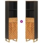 vidaXL Badschrank Braun und Schwarz 38x33,5x160 cm Massivholz Mango vidaXL Badschrank Braun und Schwarz 38x33,5x160 cm Massivholz Mango