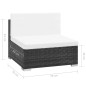 vidaXL 7-tlg. Garten-Lounge-Set mit Auflagen Poly Rattan Schwarz vidaXL 7-tlg. Garten-Lounge-Set mit Auflagen Poly Rattan Schwarz
