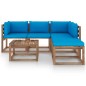 vidaXL 6-tlg. Garten-Lounge-Set aus Paletten mit Kissen Kiefernholz vidaXL 6-tlg. Garten-Lounge-Set aus Paletten mit Kissen Kiefernholz