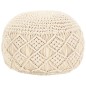 vidaXL Makramee Sitzpuff Handgefertigt 45 x 30 cm Baumwolle vidaXL Makramee Sitzpuff Handgefertigt 45 x 30 cm Baumwolle
