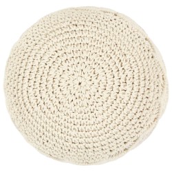 vidaXL Makramee Sitzpuff Handgefertigt 45 x 30 cm Baumwolle 