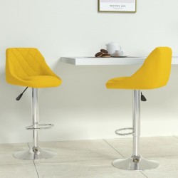 vidaXL Barhocker 2 Stk. Senfgelb Samt 
