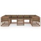 vidaXL 10-tlg. Garten-Lounge-Set mit Kissen in Taupe vidaXL 10-tlg. Garten-Lounge-Set mit Kissen in Taupe