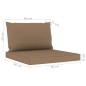 vidaXL 10-tlg. Garten-Lounge-Set mit Kissen in Taupe vidaXL 10-tlg. Garten-Lounge-Set mit Kissen in Taupe