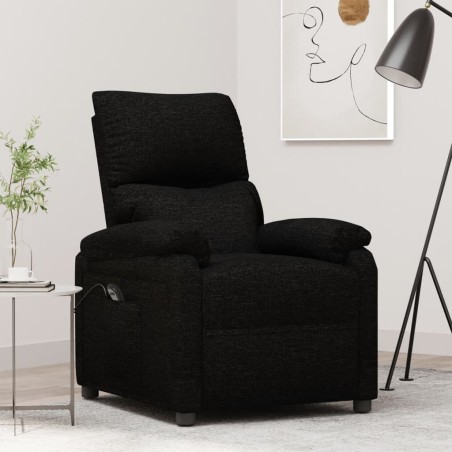 vidaXL Relaxsessel Elektrisch Schwarz Stoff