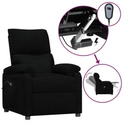 vidaXL Relaxsessel Elektrisch Schwarz Stoff