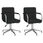 vidaXL Drehbare Esszimmerstühle 2 Stk. Schwarz Stoff vidaXL Drehbare Esszimmerstühle 2 Stk. Schwarz Stoff
