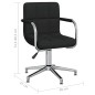 vidaXL Drehbare Esszimmerstühle 2 Stk. Schwarz Stoff vidaXL Drehbare Esszimmerstühle 2 Stk. Schwarz Stoff