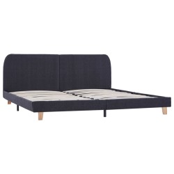 vidaXL Bettgestell Dunkelgrau Stoff 180×200 cm