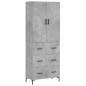 vidaXL Highboard Betongrau 69,5x34x180 cm Holzwerkstoff vidaXL Highboard Betongrau 69,5x34x180 cm Holzwerkstoff