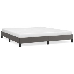 vidaXL Bettgestell Grau 160x200 cm Kunstleder
