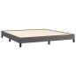 vidaXL Bettgestell Grau 160x200 cm Kunstleder vidaXL Bettgestell Grau 160x200 cm Kunstleder