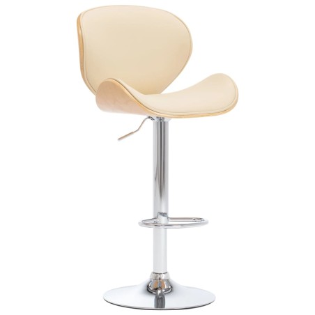 vidaXL Barhocker Creme Kunstleder