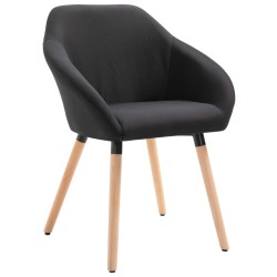 vidaXL Esszimmerstuhl Schwarz Stoff