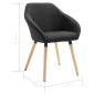 vidaXL Esszimmerstuhl Schwarz Stoff vidaXL Esszimmerstuhl Schwarz Stoff