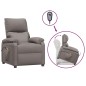 vidaXL Massagesessel mit Aufstehhilfe Taupe Stoff vidaXL Massagesessel mit Aufstehhilfe Taupe Stoff