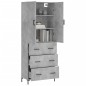 vidaXL Highboard Betongrau 69,5x34x180 cm Holzwerkstoff vidaXL Highboard Betongrau 69,5x34x180 cm Holzwerkstoff