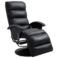 vidaXL TV-Sessel Schwarz Kunstleder