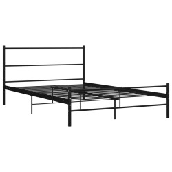 vidaXL Bettgestell Schwarz Metall 140×200 cm 