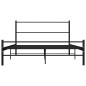 vidaXL Bettgestell Schwarz Metall 140×200 cm vidaXL Bettgestell Schwarz Metall 140×200 cm