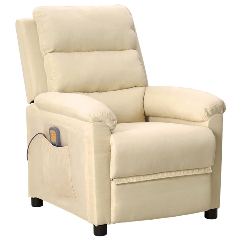 vidaXL Massagesessel Creme Stoff vidaXL Massagesessel Creme Stoff