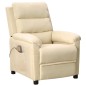 vidaXL Massagesessel Creme Stoff vidaXL Massagesessel Creme Stoff