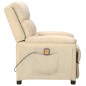 vidaXL Massagesessel Creme Stoff vidaXL Massagesessel Creme Stoff