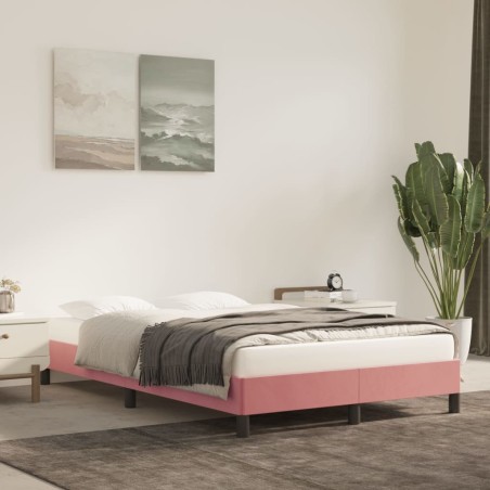 vidaXL Bettgestell Rosa 120x200 cm Samt