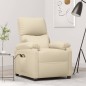 vidaXL Massagesessel mit Aufstehhilfe Creme Stoff vidaXL Massagesessel mit Aufstehhilfe Creme Stoff