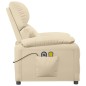 vidaXL Massagesessel mit Aufstehhilfe Creme Stoff vidaXL Massagesessel mit Aufstehhilfe Creme Stoff