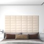 vidaXL Wandpaneele 12 Stk. Creme 30x15 cm Samt 0,54 m² vidaXL Wandpaneele 12 Stk. Creme 30x15 cm Samt 0,54 m²
