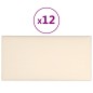 vidaXL Wandpaneele 12 Stk. Creme 30x15 cm Samt 0,54 m² vidaXL Wandpaneele 12 Stk. Creme 30x15 cm Samt 0,54 m²