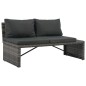 vidaXL 3-tlg. Garten-Lounge-Set mit Polstern Poly Rattan Grau vidaXL 3-tlg. Garten-Lounge-Set mit Polstern Poly Rattan Grau