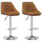 vidaXL Barhocker 2 Stk. Braun Samt