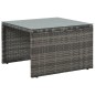 vidaXL 3-tlg. Garten-Lounge-Set mit Polstern Poly Rattan Grau vidaXL 3-tlg. Garten-Lounge-Set mit Polstern Poly Rattan Grau