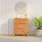 vidaXL Beistellschrank Braun und Schwarz 60x33,5x75cm Massivholz Mango vidaXL Beistellschrank Braun und Schwarz 60x33,5x75cm Massivholz Mango
