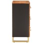 vidaXL Beistellschrank Braun und Schwarz 60x33,5x75cm Massivholz Mango vidaXL Beistellschrank Braun und Schwarz 60x33,5x75cm Massivholz Mango