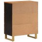 vidaXL Beistellschrank Braun und Schwarz 60x33,5x75cm Massivholz Mango vidaXL Beistellschrank Braun und Schwarz 60x33,5x75cm Massivholz Mango