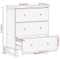 vidaXL Beistellschrank Braun und Schwarz 60x33,5x75cm Massivholz Mango vidaXL Beistellschrank Braun und Schwarz 60x33,5x75cm Massivholz Mango