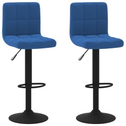 vidaXL Barhocker 2 Stk. Blau Samt 