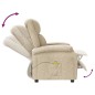 vidaXL Massagesessel Creme Stoff vidaXL Massagesessel Creme Stoff