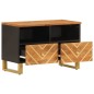 vidaXL TV-Schrank Braun und Schwarz 70x33,5x46 cm Massivholz Mango vidaXL TV-Schrank Braun und Schwarz 70x33,5x46 cm Massivholz Mango