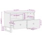 vidaXL TV-Schrank Braun und Schwarz 70x33,5x46 cm Massivholz Mango vidaXL TV-Schrank Braun und Schwarz 70x33,5x46 cm Massivholz Mango